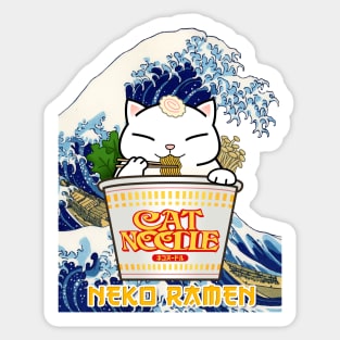 Chubby Cat Cup Noodle Sticker